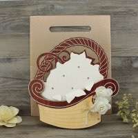 Wooden  Invitation Card With Hand Bag Wedding Invitation Card Customized